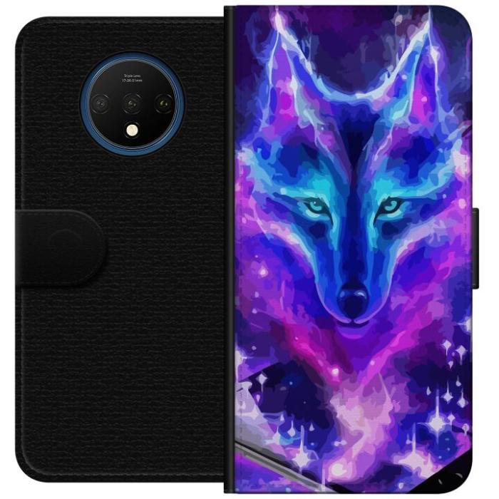iSecrets - Plånboksfodral till OnePlus 7T med Neon Varg