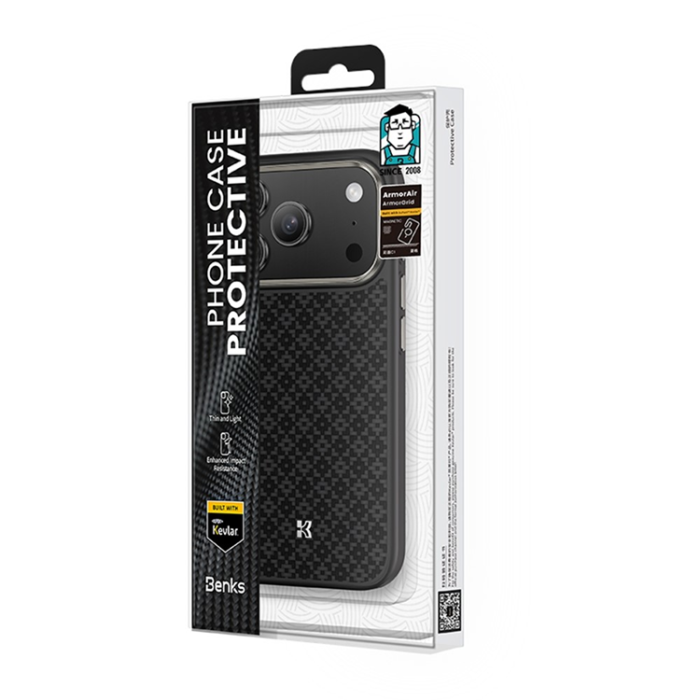 Benks - BENKS iPhone 17 Pro Mobilskal MagSafe Aramid Fiber Weave