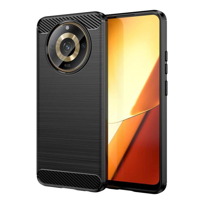 OEM - Realme 11 Mobilskal Carbon Flexible - Svart