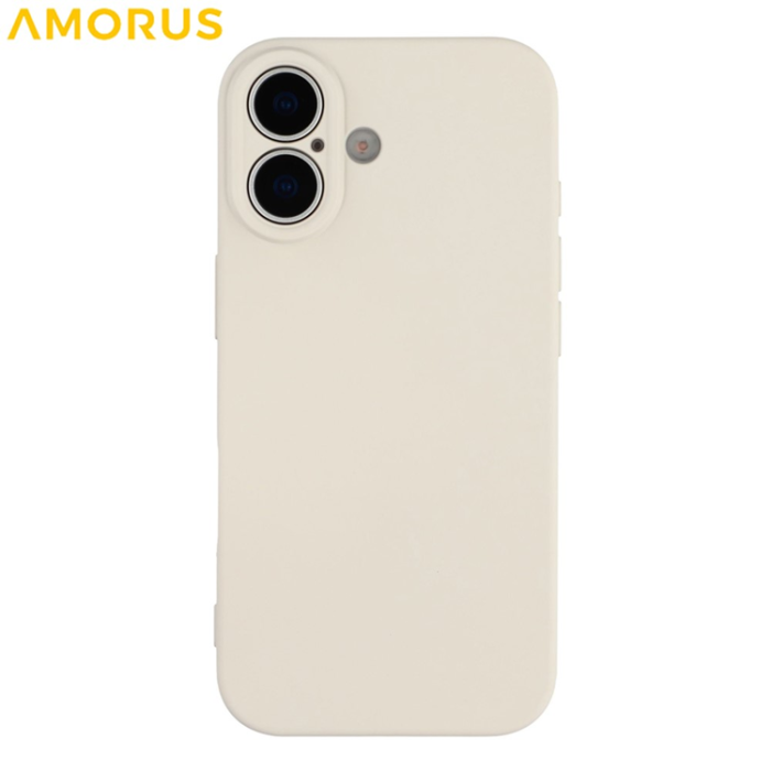 Amorus - AMORUS iPhone 17 Mobilskal Precise Cutouts TPU Fiber - Vit