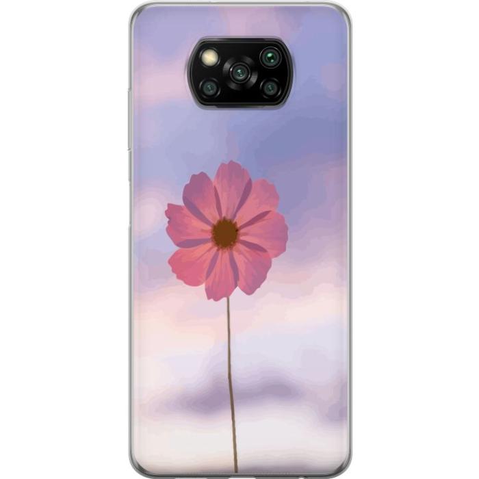 iSecrets - Mobilskal till Xiaomi Poco X3 NFC med Rosa blomma
