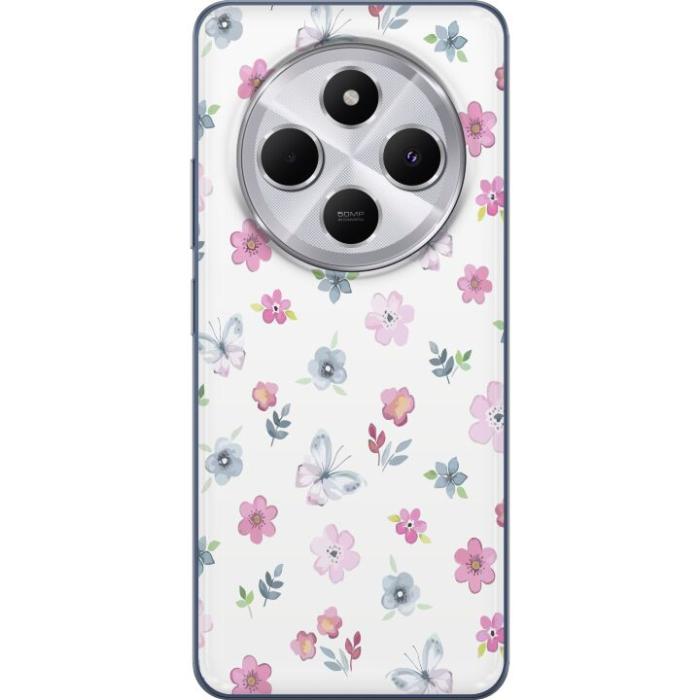 iSecrets - Mobilskal till Xiaomi Redmi 14C med Blommor och fjärillar
