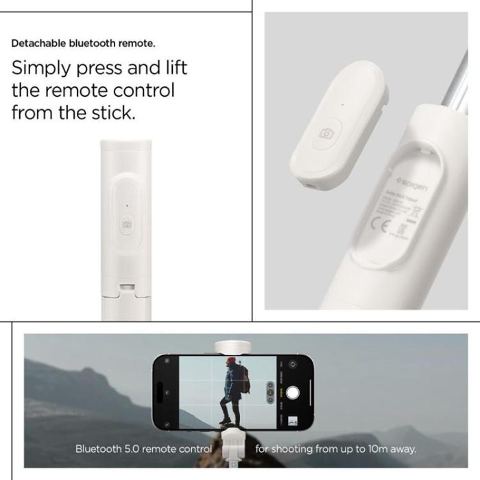 Spigen - Spigen Selfiestick Tripod Bluetooth S541W - Vit