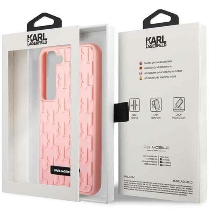 UTGATT1 - Karl Lagerfeld Galaxy S23 Plus Skal 3D Monogram - Rosa