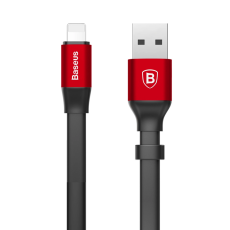 BASEUS - Baseus USB-A till Lightning kabel Nimble 2A 0.23m - Röd Svart