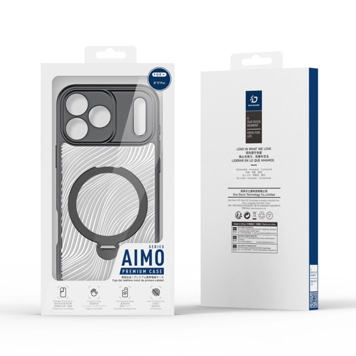 Dux Ducis - Dux Ducis iPhone 17 Pro Mobilskal MagSafe Aimo med Stativ - Svart