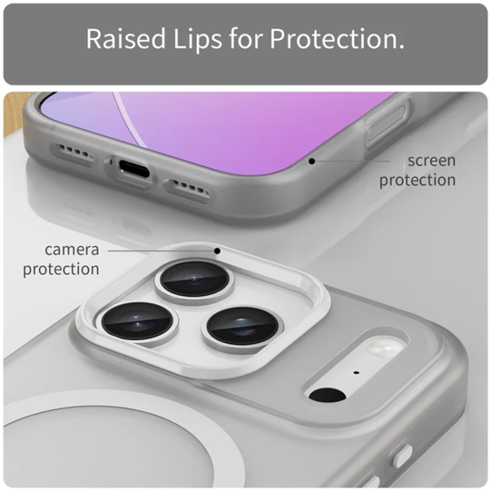 A-One Brand - iPhone 17 Pro Mobilskal MagSafe Matte Translucent - Vit
