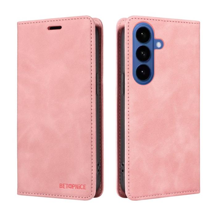 BETOPNICE - BETOPNICE Samsung Galaxy S26 Plus Plånboksfodral Konstläder RFID-Skydd - Rosa