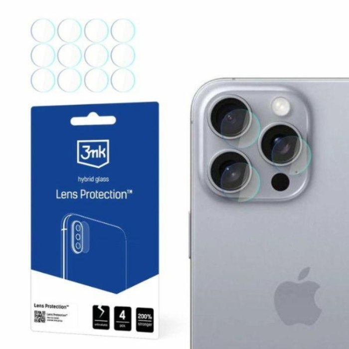 3MK - 3mk iPhone 16 Pro Max  Kameralinskydd - Transparent