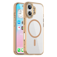 A-One Brand - iPhone 17 Mobilskal MagSafe TPU+PC Transparent - Ökenguld