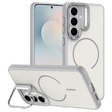 OEM - Samsung Galaxy S26/S26 Pro Skal Plast Med F&auml;llbar St&auml;llning - Gr&aring;