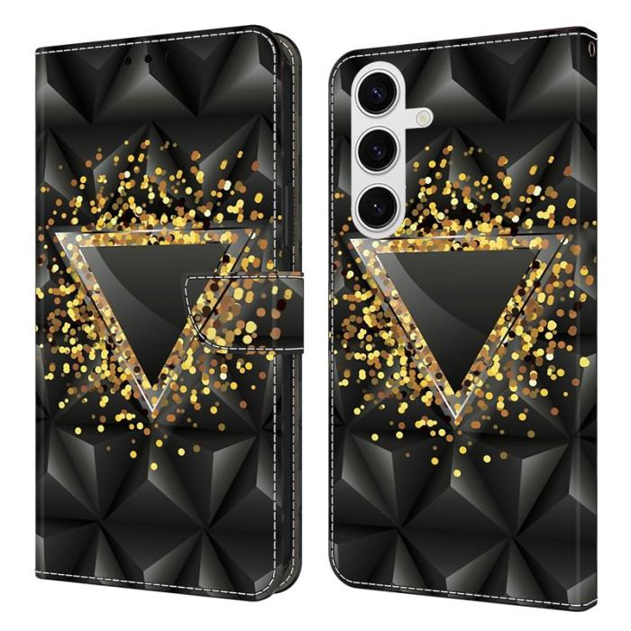 OEM - Samsung Galaxy S26 Plånboksfodral Konstläder Med Ställ - Rhombus - Svart