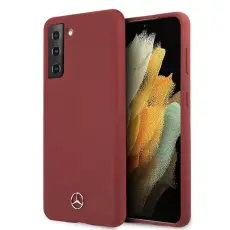 Mercedes - Mercedes Silicone Line Skal Galaxy S21 Plus - R&ouml;d
