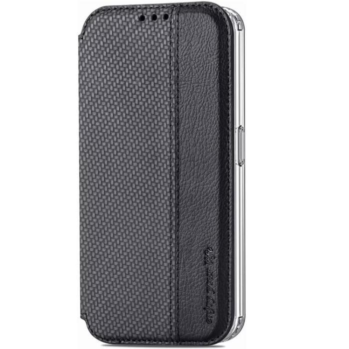 A-One Brand - Nothing Phone 1 Plånboksfodral Silikon Flip - Svart