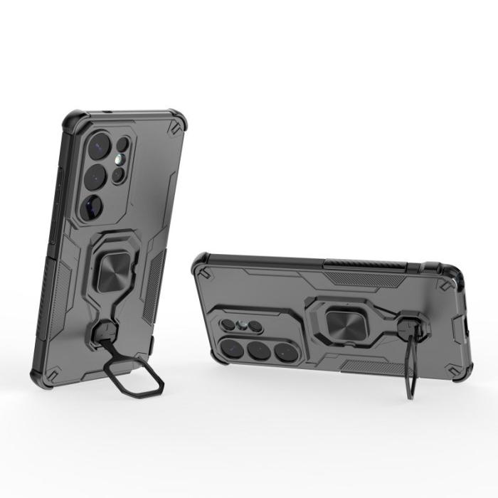 WANLONFENG - WANLONFENG Mobilskal till Samsung Galaxy S26 Ultra Plast Kickstand - Svart