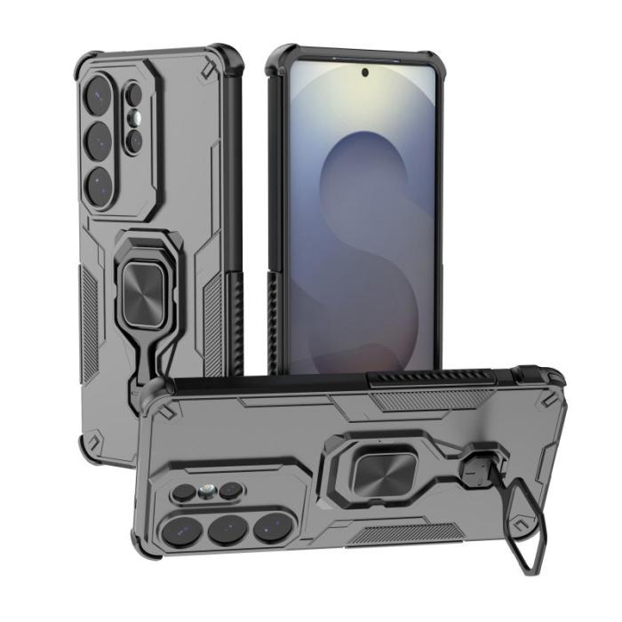 WANLONFENG - WANLONFENG Mobilskal till Samsung Galaxy S26 Ultra Plast Kickstand - Svart