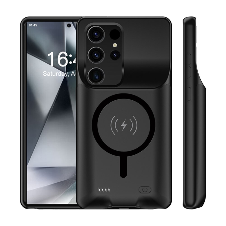Galaxy S24 Ultra Batteriskal Magsafe Magnetic 10000mah - Svart | 2353 | AlltMobil