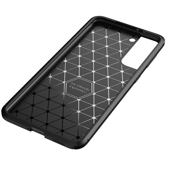 OEM - Carbon Fiber Mobilskal till Samsung Galaxy S21 Plus - Brun