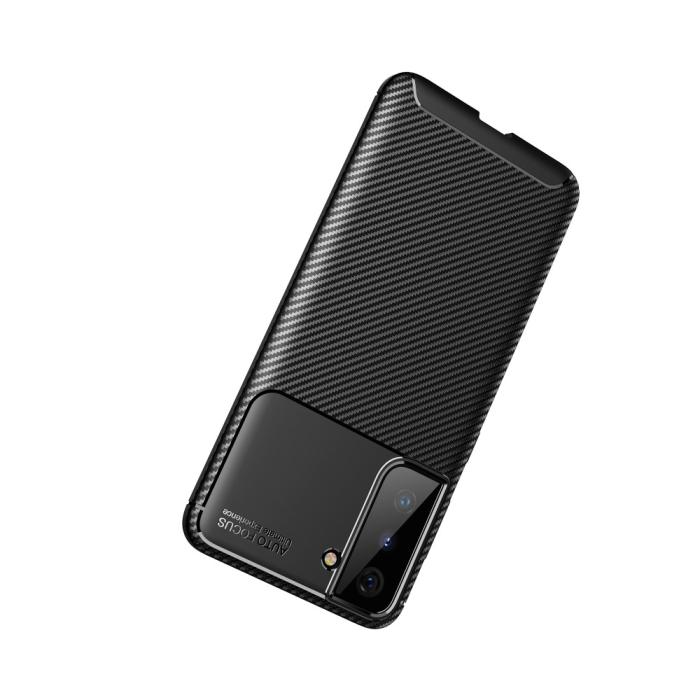 OEM - Carbon Fiber Mobilskal till Samsung Galaxy S21 Plus - Brun