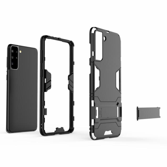 OEM - Kick-Stand Mobilskal till Galaxy S21 Plus - Svart