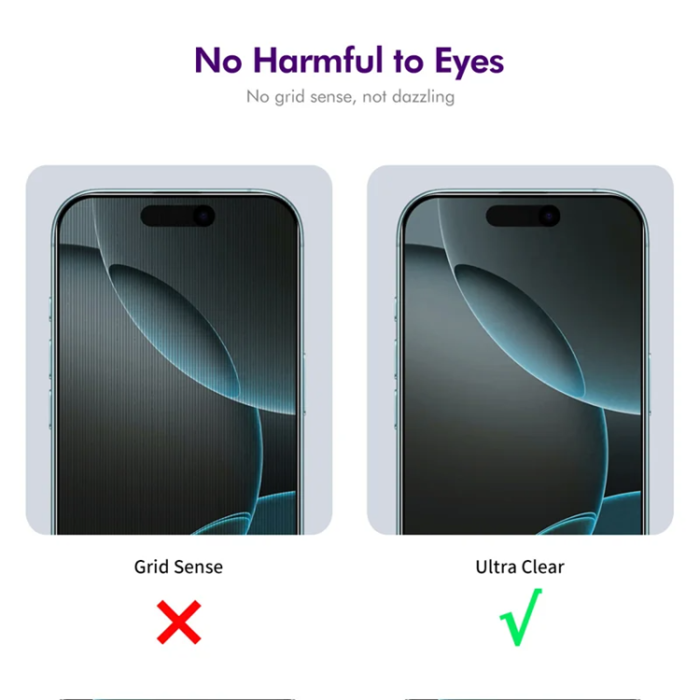Boom of Sweden - [2-Pack] BOOM iPhone 17/16 Härdat Glas Skärmskydd Privacy