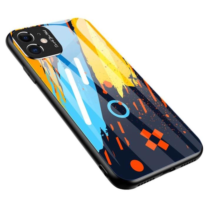 UTGATT5 - Color Glass Case Huawei P30 Lite skal Mönster 1