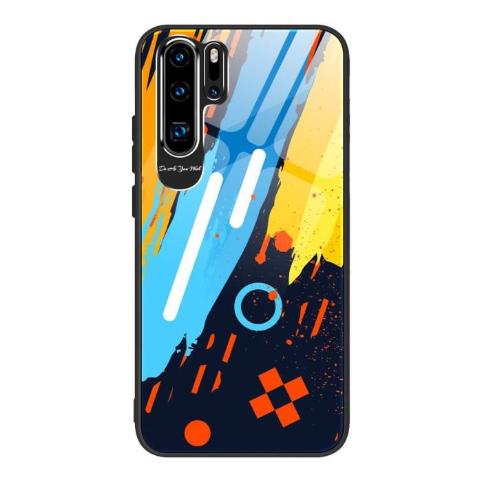 Hurtel - Color Glass Case Huawei P30 Pro skal Mönster 1