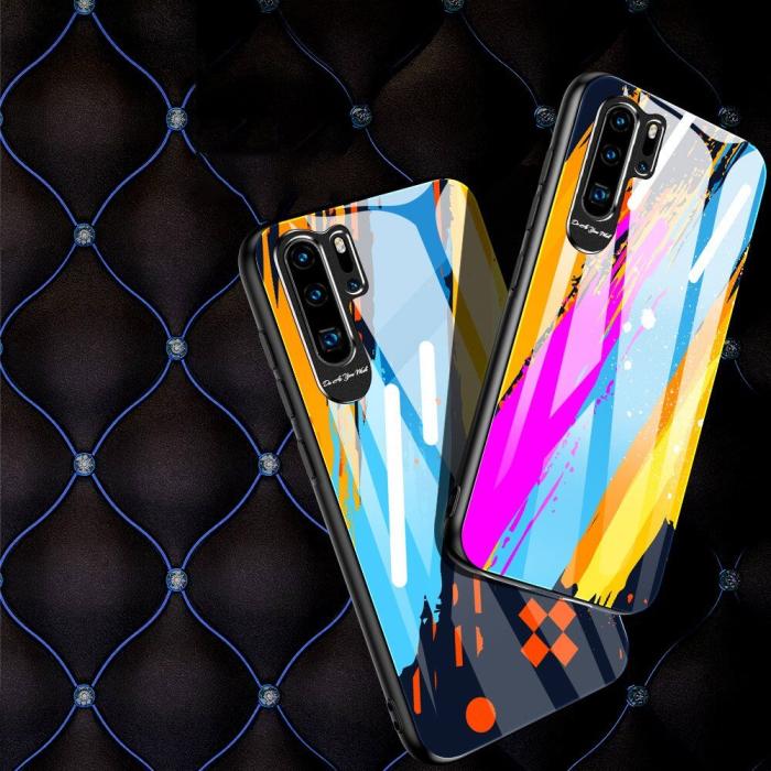 Hurtel - Color Glass Case Huawei P30 Pro skal Mönster 1