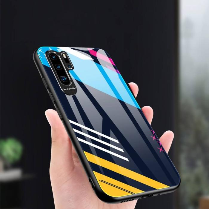Hurtel - Color Glass Case Huawei P30 Pro skal Mönster 1