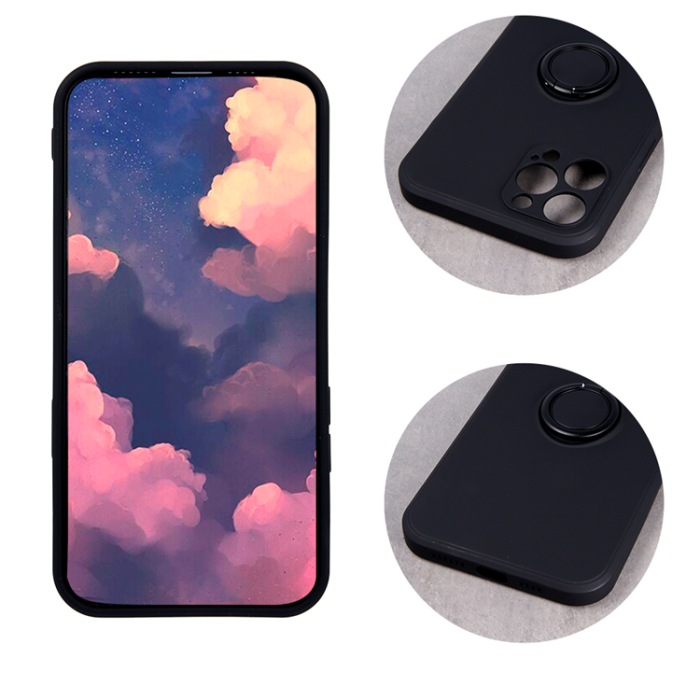 OEM - Galaxy S22 Mobilskal Finger Grip - Svart