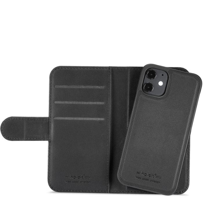 UTGATT1 - Holdit Plånboksfodral Magnet iPhone 12 Mini - Svart