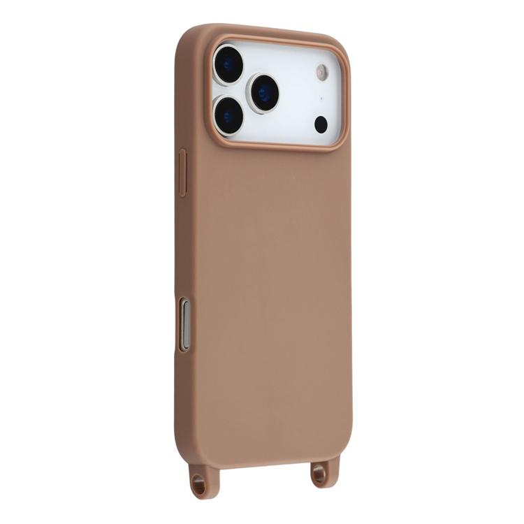 iPhone 17 Pro Max Mobilskal TPU med Hål för Rem - Brun | 2353 | AlltMobil