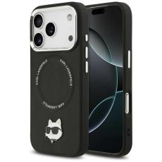 KARL LAGERFELD - Karl Lagerfeld iPhone 17 Pro Mobilskal MagSafe Choupette Pin - Svart