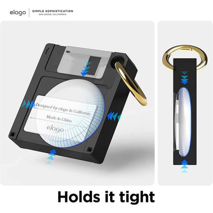 Elago - Elago Airtag Fodral Diskett - Svart