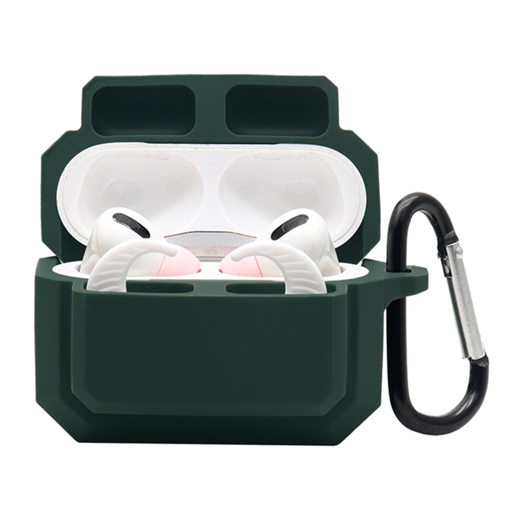 AirPods Pro Skal Silikon 3-in-1 - Svartgrön | 505771 | AlltMobil