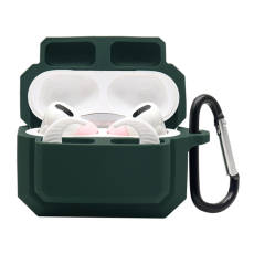 A-One Brand - AirPods Pro Skal Silikon 3-in-1 - Svartgrön