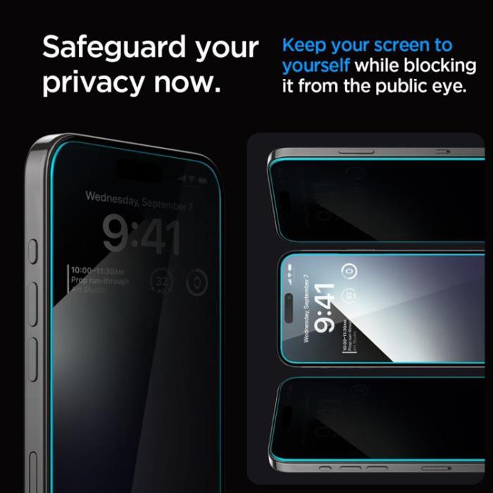 Spigen - Spigen iPhone 15 Plus/16 Plus Härdat Glas Skärmskydd Privacy