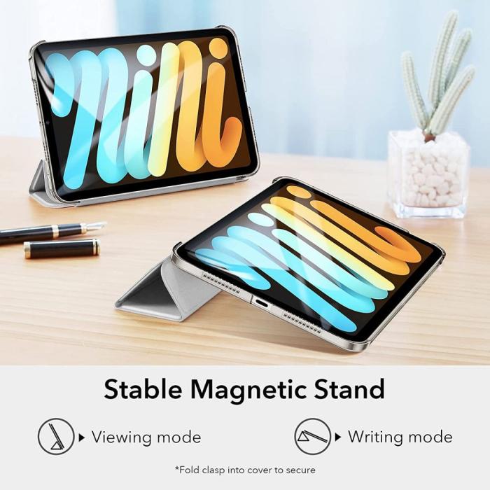 ESR - ESR Ascend Trifold Fodral iPad Mini 6 2021 - Silver Grå