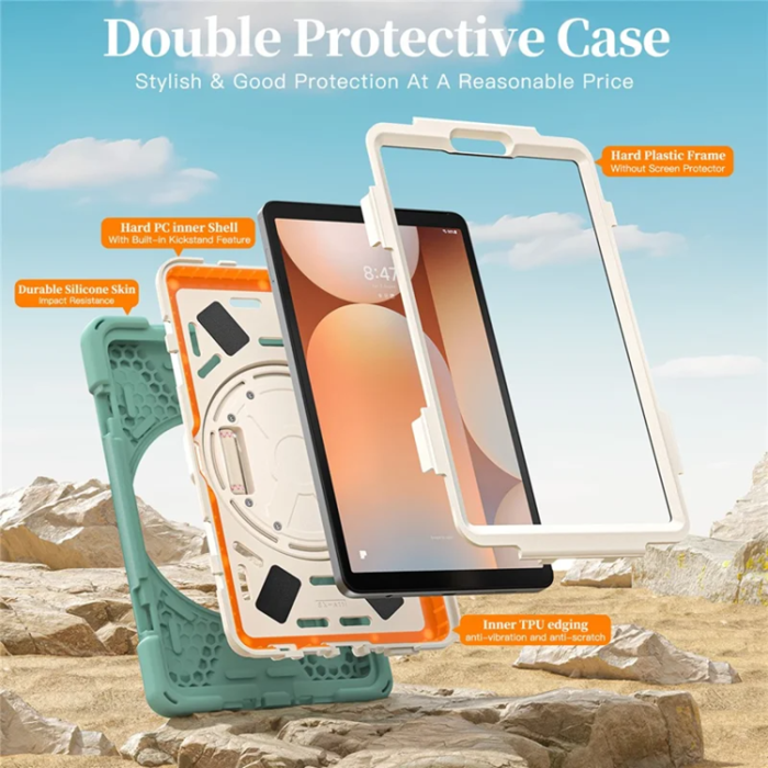 A-One Brand - Galaxy Tab A11 Mobilskal Kickstand Silikon Axelrem