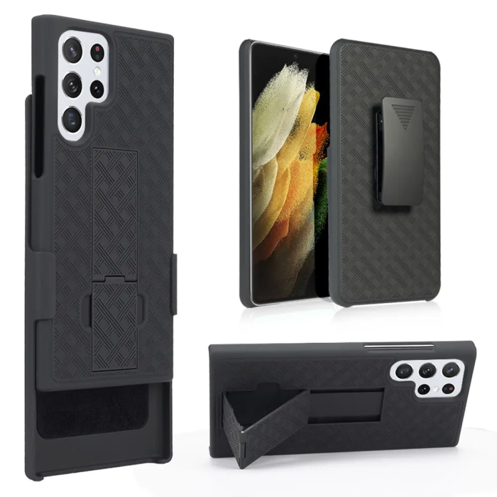 Taltech - Galaxy S22 Ultra Mobilskal Kickstand - Svart