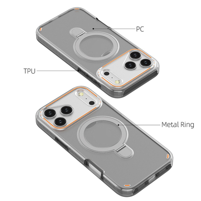 A-One Brand - iPhone 17 Pro Mobiskal MagSafe Med Kickstand TPU + PC - Mintgrön