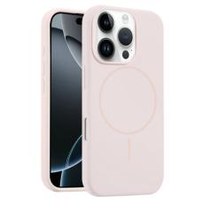 A-One Brand - iPhone 16 Pro Mobilskal MagSafe Silikon Anti Drop - Ljusrosa
