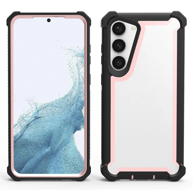Galaxy S23 Plus Mobilskal TPU + PC Shockproof (Svart/Roséguld) | 2353 | AlltMobil