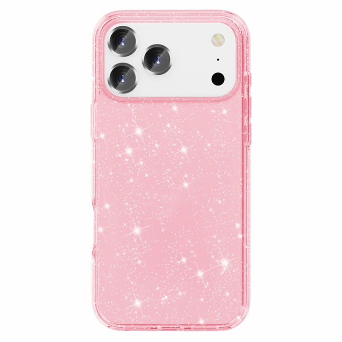 AMORUS - AMORUS iPhone 17 Pro Mobilskal Shockproof - GlitterRosa