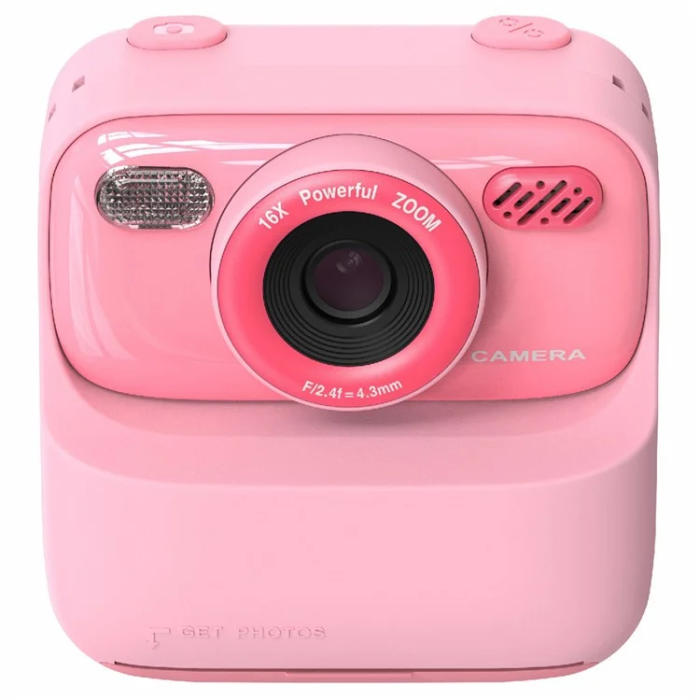 OEM - Barn Digitalkamera HD 1080P Med Skrivare P79 - Rosa