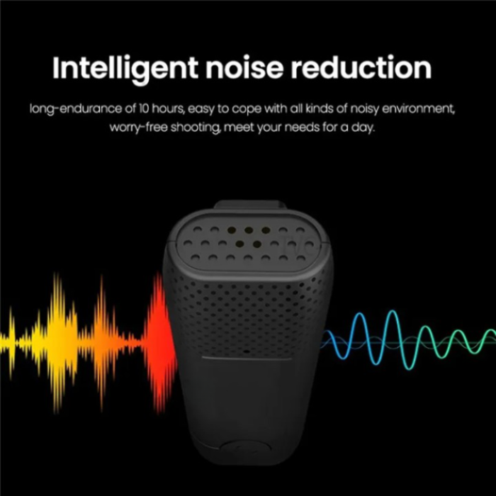 Lavalier - Lavalier Typ-C Trådlös Condenser Mikrofoner Bluetooth - Svart