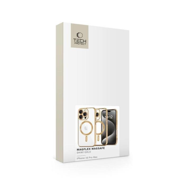 Tech-Protect - Tech-Protect iPhone 16 Pro Max Mobilskal Magsafe Magflex - Shiny Guld