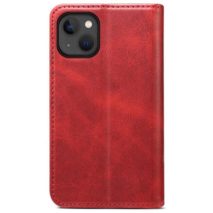 SUTENI - SUTENI iPhone 14 Plus Plånboksfodral Magnetic Kickstand - Röd