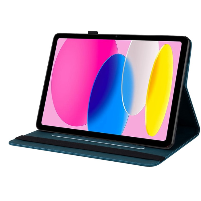 A-One Brand - iPad 10.9 (2022) Fodral Butterfly Flower Imprinted - Blå