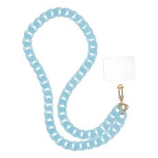 A-One Brand - PANAMA Lång Mobilrem Lanyard 80cm (40cm i öglan) - Blå